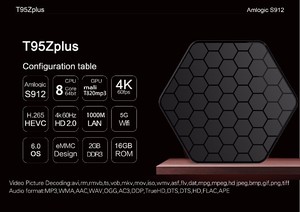 3GB/32 GB T95Z Plus TV Box Amlogic S912 Octa Core Android 6.0 3D 4 <span class=keywords><strong>K</strong></span> Dual WiFi 2.4G/5 GHz Bluetooth 4.0 H.265 1000 <span class=keywords><strong>M</strong></span> - Product Image 6