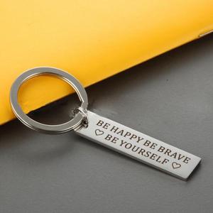Llavero inspirador de joyería, regalos para chicas, amigos, Be Happy Be Brave Be Yourself - Product Image 3