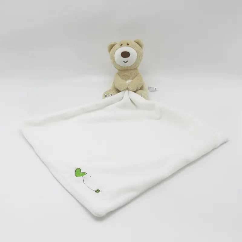 Barato lindo de La felpa oso de peluche manta OEM personalizado oso de peluche Baba venta al por mayor diseño de logotipo bebé manta de seguridad