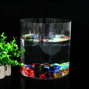 Duidelijke Cilinder Oval Crystal Vissen Kom Ronde Acryl Glas Vis Aquarium Kleine clear acryl aquarium aquarium