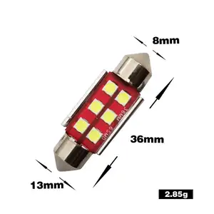 Hot Sell Festoon C5W 3030 Chip 6 SMD LED Canbus Car Interior Light White DC 12V Error Free Auto Led Reading Lamp Dome Light Bulb