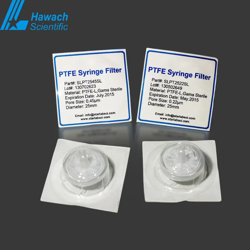 Venda quente 0.45um 13 PTFE dois milímetros minisart filtros da seringa