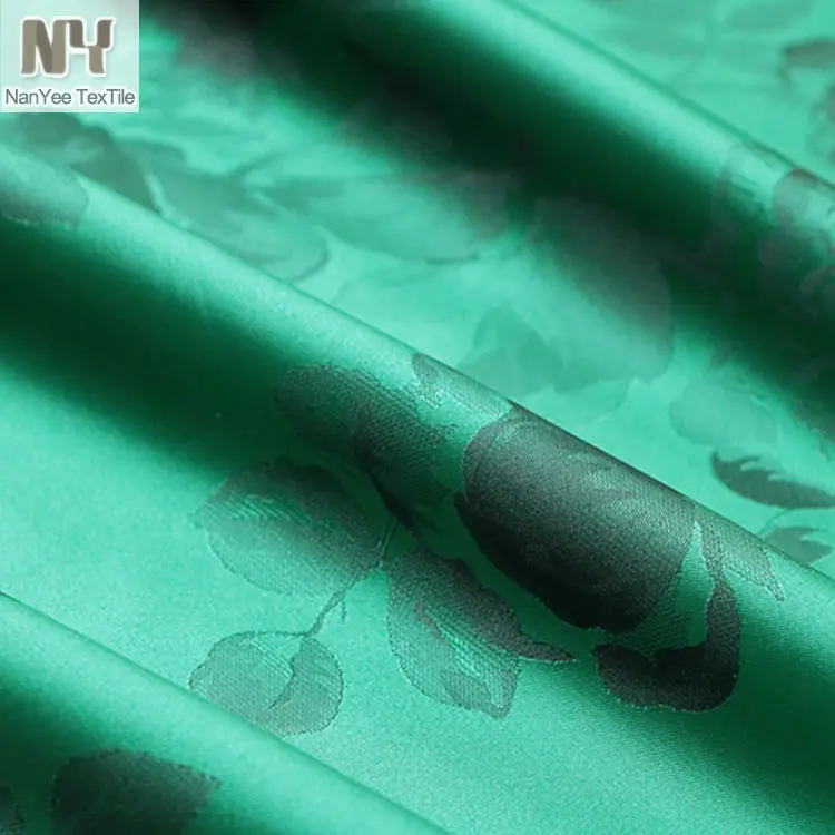 Nanyee النسيج رخيصة أفضل مبيعات اللباس الأخضر الجاكار النسيج للنساء