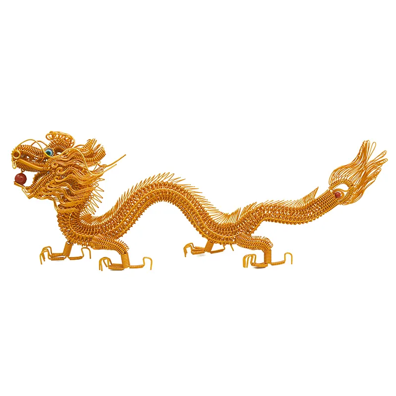 Produits pour la maison, 10 pièces, artisanat Dragon chinois en métal 3D, 2 pouces, 48cm, nouveauté 2021