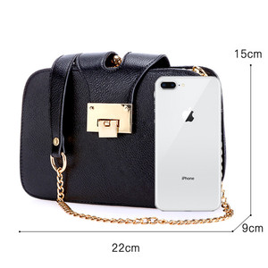 Nuevo Diseño, Estilo Coreano, Bolso <span class=keywords><strong>de</strong></span> Hombro <span class=keywords><strong>de</strong></span> Cadena con Remaches para Mujer, Bolso Tote Cuadrado Antirrobo, Moderno y Portátil - Product Image 4