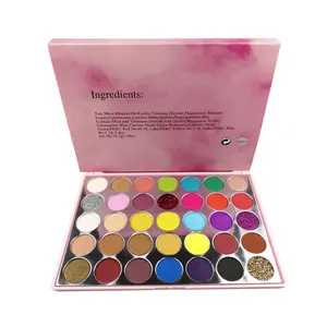 ร้อนขาย 35 สีอายแชโดว์PaletteคุณภาพสูงPigment 3D Glitter Matte Eye Shadowป้าย