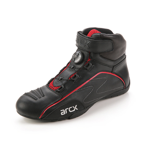 ARCX di Pelle Alla Caviglia Stivali Da Moto con IN CIMA Pulsante Rotante Mens Stivali Da Corsa - Product Image 6