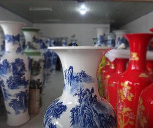 <span class=keywords><strong>Jarrones</strong></span> de Piso Grandes de Cerámica China, Diseño Clásico Azul y Blanco 2021, Económicos - Product Image 4