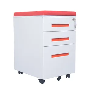 Office furniture multi function metal 3 drawer mobile file cabinet