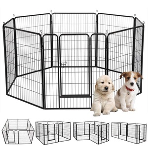 Custom Vouwen Outdoor Grote Metalen Hond Kinderbox Puppy Oefening behuizing Hek Met 8 Panelen - Product Image 4