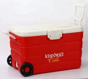Durevole trolley di plastica box frigo secchiello per il ghiaccio per il cibo e bevande