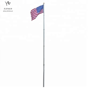 Mât de drapeau télescopique réglable de publicité en aluminium de 25 pieds avec la boule d'or pour le pays extérieur - Product Image 2