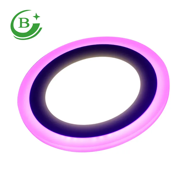 Plafonnier led circulaire dissimulé, lumière à haute tension, deux couleurs, 6 + 3w