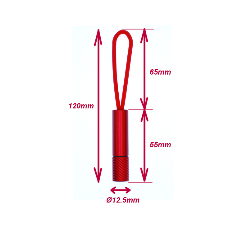 Изготовленный на заказ водонепроницаемый алюминиевый светодиодный мини фонарик с силиконовым ремешком