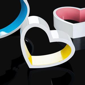 Étagère <span class=keywords><strong>murale</strong></span> <span class=keywords><strong>ronde</strong></span> en bois personnalisée en forme de cœur pour articles de décoration - Product Image 3
