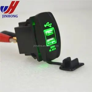 बिजली के आउटलेट फ्लश माउंट 12V24V दोहरी USB कार चार्जर सॉकेट कार्लिंग एआरबी स्विच - Product Image 1