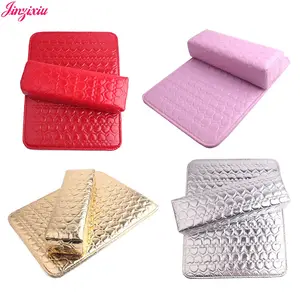 Reposabrazos lavable de piel sintética para manicura, almohada artística para uñas, soporte suave para manos con cojín para salón de manicura