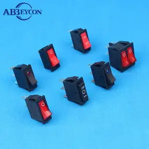 Elektrik güvenliği 12 V 6 pin naylon Yeşil mini 12 v led kcd2 lamba Rocker anahtarı