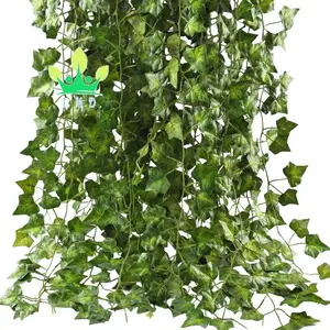 LMD Artificial Planta Pendurada, 84 Pés De Seda Inglês Ivy Vine Garland Grinalda Arranjo Falso Folhas Verdes Decoração de Casa Pacote de 12