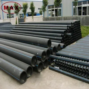 HDPE גלם חומר צפיפות גבוהה פוליאתילן hdpe צינור 225mm עבור אספקת מים