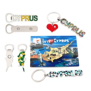 Custom Factory Cipro Souvenir Cipro Magnete Del Frigorifero, Keychain, Apribottiglie Cipro Souvenir