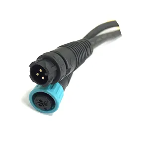 IP68 impermeable 2/3/4 pin M12 cerradura de empuje 24AWG de conector de cable de iluminación RGB