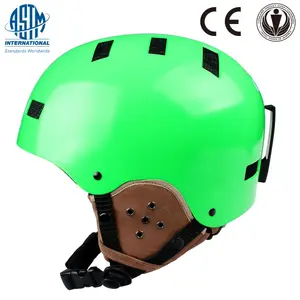 2017 new design hot sale leather ear protection ski helmet, popular snowboard helmet, leather helmet