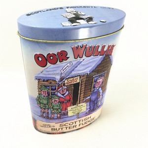 Scatole di Latta Personalizzate per Biscotti in Rilievo, Contenitori per Latte in Polvere, Scatole in Latta per Regali, Forma Ovale, Lattine in Metallo - Product Image 6