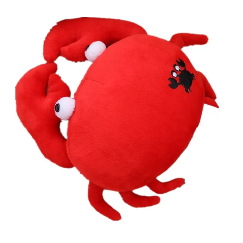 2020 wholesale high quality cartoon soft red crab baby plush toys for kids creative plush material crab