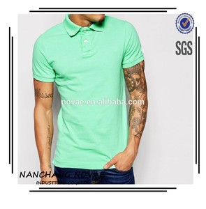 Un Color de piqué de algodón de <span class=keywords><strong>manga</strong></span> <span class=keywords><strong>corta</strong></span> para <span class=keywords><strong>hombre</strong></span> Slim Fit camisa de Polo - Product Image 1
