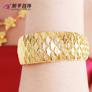 XL5027 xuping joyería de imitación, brazalete de puño chapado en oro, brazalete de oro nupcial de escala de dragón - Product Image 2