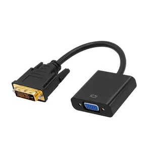 Câble adaptateur DVI à VGA, plaqué or 1080P, convertisseur de haute qualité avec puce, livraison gratuite