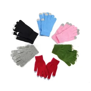 새로운 다채로운 유지 따뜻한 도매 겨울 야외 맞춤 니트 손 장갑