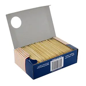 डिस्पोजेबल 2.0*65mm 1000pcs बॉक्स लपेटा बांस लकड़ी टकसाल Toothpicks