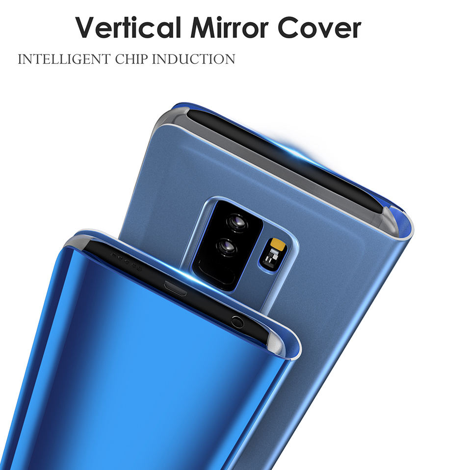 Mirror Flip Cases for Samsung Galaxy S8, S9, S10 Plus