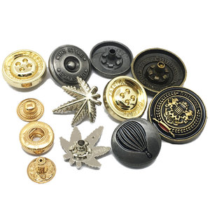 Vente en gros de vestes en alliage de zinc plaquées à mailles <span class=keywords><strong>Boutons</strong></span> Vêtements Logo en relief Casquette tête de mort décorative Bouton pression Couvre-bouton Pinces métalliques - Product Image 2