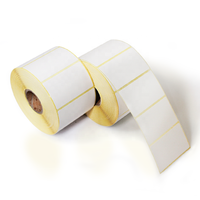 Échantillon gratuit 50x25mm Couleur Enduit Pré-Imprimé Auto-Adhésif Papier Autocollant 2x1 Pouces Thermique Directe étiquettes