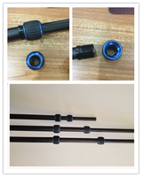 Tige télescopique en aluminium avec connexion torsadée et verrouillage, longueur personnalisée