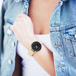 Orologio <span class=keywords><strong>da</strong></span> <span class=keywords><strong>Donna</strong></span> OEM Moderno e Alla Moda, Impermeabile, con Cinturino Sottile, Oro Rosa, Movimento al Quarzo - Product Image 2