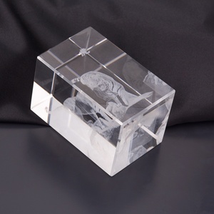 Hbl 50*50*80 mét <span class=keywords><strong>3D</strong></span> laser Tinh thể thủy tinh Cubes với động vật Tiger bức tượng nhỏ bên trong cho món quà lưu niệm - Product Image 5