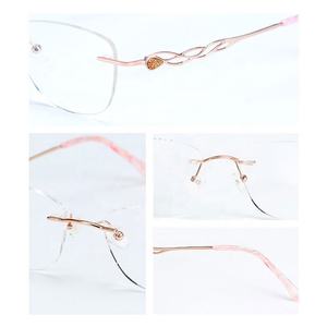 Jm AX1272 — <span class=keywords><strong>lunettes</strong></span> pour femmes, accessoire de mode avec monture en titane, verres sans bords, vente en gros - Product Image 5