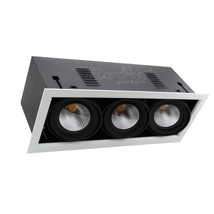 Lámpara de Techo LED Negra de Aluminio de 3x20W con 5 Años de Garantía, Gran Tamaño de Recorte, Ahorro de Energía, Downlight para Iluminación de Tiendas de Ropa - Product Image 1