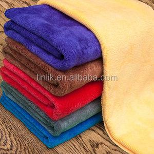 도매 30*70CM 씨실 피복 차 Microfiber 솔질된 청소 피복