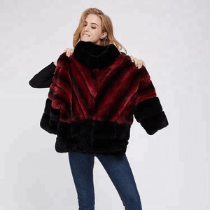 Inverno Popolare Giacca Cincillà Rex Del Coniglio <span class=keywords><strong>Cappotto</strong></span> di Pelliccia per Le Donne - Product Image 4