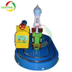 Carrusel de pista operado por monedas, máquina de juego de carrusel redondo, tren de rotación de Castillo electrónico - Product Image 4