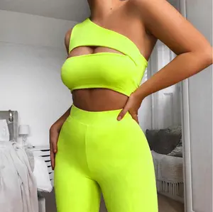 Conjunto de roupa esportiva feminino, conjunto de roupa de baixo, alta qualidade, sexy vazado