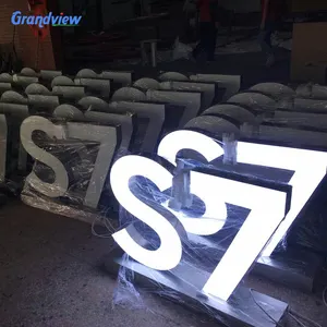 Countertop Brand Logo Advertising Light Sign For Mobile Phone Shop Tabletop Led Illuminated Light Up Sign Letters