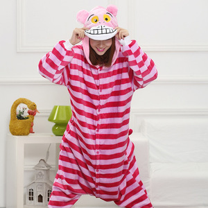Onen gros Dors Adultes Bande Dessinée Cheshire Chat Unisexe Pyjamas Cosplay Costumes - Product Image 1