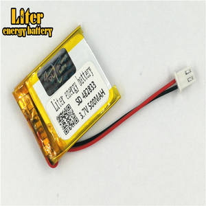 Plug 2,5-2 P 3,7 V 482833 500 mAh rechargeable LiPo battery solar Li ion polymer lithium-batterie with PCM - Product Image 3