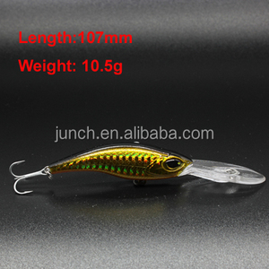 Wobblers en gros de haute qualité 5 couleurs 10.7cm 10.5g appâts durs 3D <span class=keywords><strong>leurre</strong></span> de pêche yeux manivelle leurres de pêche eau salée fraîche - Product Image 4